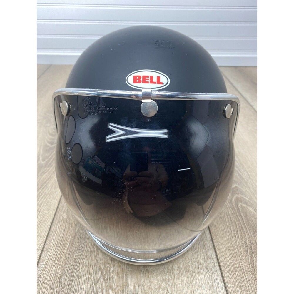Bell Custom 500 Motorcycle Helmet MATTE BLACK w/TWO Bell Bubble Shields XS - Picture 2 of 13